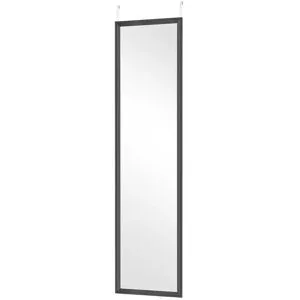 Höffner Türhängespiegel  Ballino ¦ schwarz ¦ Glas,Aluminium,Kunststoff ¦ Maße (cm): B: