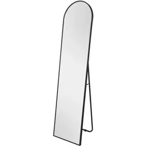 Höffner Standspiegel  Malcesine ¦ schwarz ¦ Glas,Aluminium,Metall ¦ Maße (cm): B: 40 H: