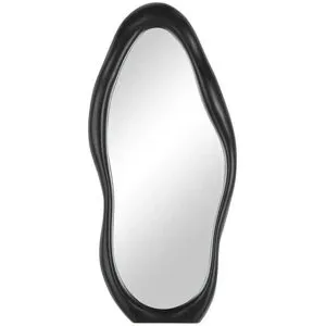 Höffner Wandspiegel   ¦ schwarz ¦ Kunststoff,Glas ¦ Maße (cm): B: 75 H: 3