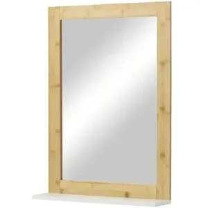 Höffner Spiegel  Wielandsee ¦ holzfarben ¦ Bambus,Glas,Holzwerkstoff ¦ Maße (cm): B: 50