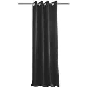 HOME Wohnideen Ösenschal   ¦ schwarz ¦ Maße (cm): B: 135 H: 245