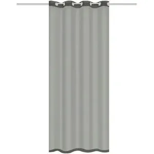 HOMEbasics Ösenschal   ¦ grau ¦ Maße (cm): B: 140 H: 175