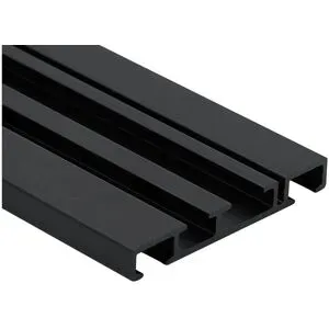 Mydeco Vorhangschiene Level 2-Lauf   ¦ schwarz ¦ Aluminium ¦ Maße (cm): B: 150