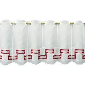 FLORENTINA Scheibengardine   ¦ rot ¦ Synthetik ¦ Maße (cm): B: 144 H: 65