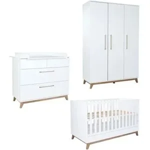 Höffner Babyzimmer 3er-Set  Lina ¦ weiß ¦ Maße (cm): B: 389 H: 475