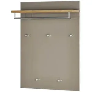 Höffner Garderobenpaneel  Duna ¦ beige ¦ Glas,Holzwerkstoff ¦ Maße (cm): B: 80 H: 109 T:
