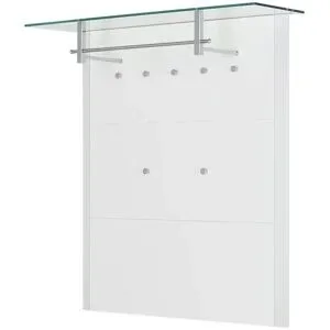 Wohnwert Garderobenpaneel  Intro ¦ weiß ¦ Holzwerkstoff ¦ Maße (cm): B: 112 H: