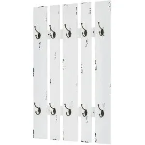Höffner Garderobenpaneel  Marta ¦ weiß ¦ Holzwerkstoff,Metall ¦ Maße (cm): B: 65 H: 100