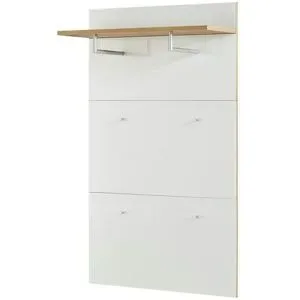 uno Garderobenpaneel  Bent ¦ weiß ¦ Holzwerkstoff ¦ Maße (cm): B: 89 H: 144 T: