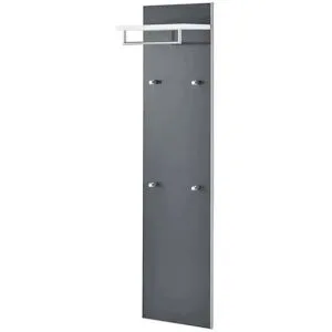 Höffner Garderobenpaneel  Duna ¦ grau ¦ Glas,Holzwerkstoff ¦ Maße (cm): B: 42 H: 170 T: