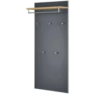 Höffner Garderobenpaneel  Duna ¦ grau ¦ Glas,Holzwerkstoff ¦ Maße (cm): B: 80 H: 170 T: