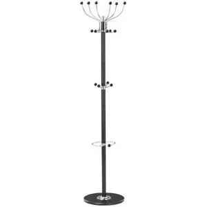 Höffner Garderobenständer  Bottaro ¦ schwarz ¦ Metall ¦ Maße (cm): H: 176  Ø: 38