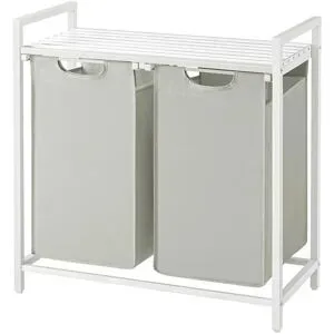 Höffner Wäschekorb   ¦ weiß ¦ Stoff ¦ Maße (cm): B: 73 H: 72