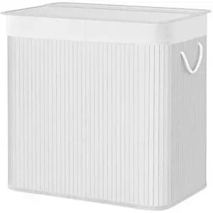 Höffner Wäschekorb   ¦ creme ¦ Bambus,Baumwolle,Metall ¦ Maße (cm): B: 60 H: 61