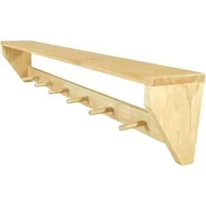 Höffner Garderobenleiste  Mandrea ¦ holzfarben ¦ Massivholz ¦ Maße (cm): B: 100 H: 20 T: