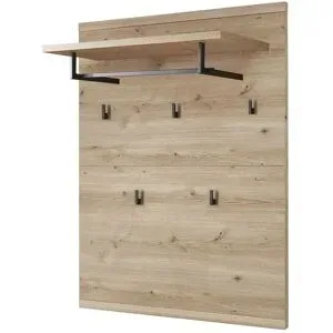 uno Garderobenpaneel  Bari ¦ holzfarben ¦ Massivholz,Holzwerkstoff ¦ Maße (cm):