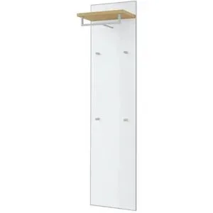 Höffner Garderobenpaneel  Xena ¦ weiß ¦ Holzwerkstoff,Glas ¦ Maße (cm): B: 42 H: 170 T: