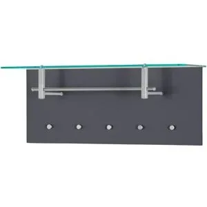 Wohnwert Garderobenpaneel  Nicolo ¦ grau ¦ MDF-Platte,Glas ¦ Maße (cm): B: 102
