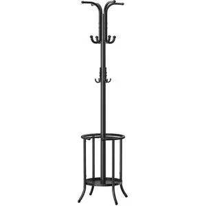 Höffner Garderobenständer   ¦ schwarz ¦ Metall,Kunststoff ¦ Maße (cm): B: 40 H: 175