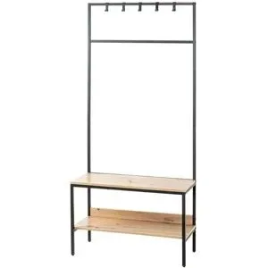 Höffner Garderobenständer   ¦ holzfarben ¦ Metall,Holzwerkstoff ¦ Maße (cm): B: 80 H: