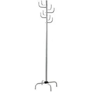Höffner Garderobenständer   ¦ silber ¦ Metall ¦ Maße (cm): B: 37 H: 180