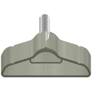 Höffner Kleiderbügel 20er-Set   ¦ grau ¦ Metall,Kunststoff,Stoff ¦ Maße (cm): B: 43,5 H: