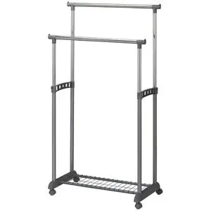 Höffner Kleiderständer  Anastasia ¦ grau ¦ Metallrohr,Kunststoff ¦ Maße (cm): B: 83 H: