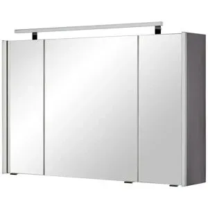 Höffner Spiegelschrank  Fresdorfer See ¦ grau ¦ Maße (cm): B: 100 H: 64 T: 15.0