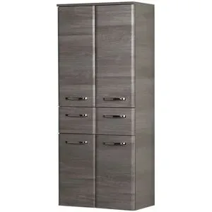 calmo2go Midischrank  Alba ¦ grau ¦ Maße (cm): B: 60 H: 141 T: 33.0