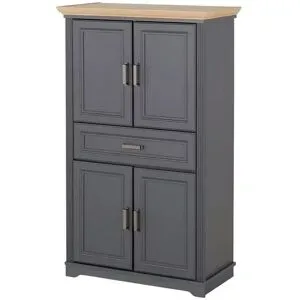 Höffner Badschrank  Varese ¦ grau ¦ Maße (cm): B: 83 H: 138 T: 43.0