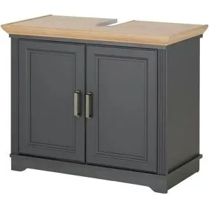 Höffner Waschbeckenunterschrank  Varese ¦ grau ¦ Maße (cm): B: 83 H: 66 T: 43.0