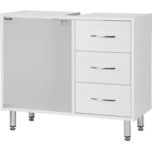 Höffner Waschbeckenunterschrank  Langesee ¦ weiß ¦ Maße (cm): B: 66 H: 58 T: 30.0