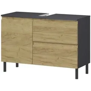 Höffner Waschbeckenunterschrank  Seddiner See ¦ holzfarben ¦ Maße (cm): B: 80 H: 56 T: