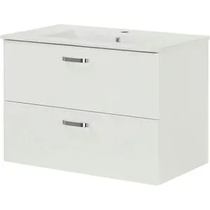 Höffner Waschtischunterschrank  Bodensee ¦ weiß ¦ Maße (cm): B: 80 H: 55 T: 45.0