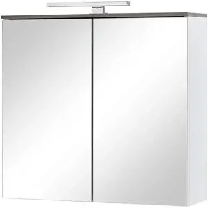 Höffner Spiegelschrank  Gardasee ¦ weiß ¦ Maße (cm): B: 70 H: 65 T: 22.0