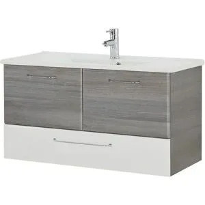 smart Waschtischunterschrank  Onda ¦ grau ¦ Maße (cm): B: 96 H: 51 T: 44.0