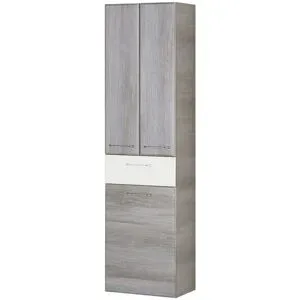 smart Hochschrank  Onda ¦ grau ¦ Maße (cm): B: 50 H: 185,5 T: 33.0