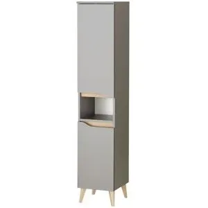 calmo2go Midischrank  Averner See ¦ grau ¦ Maße (cm): B: 30 H: 141,5 T: 33.0