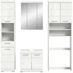 Höffner Badmöbel-Set SCHLOONSEE  4 teilig  bestehend aus: Hochschrank  WBU