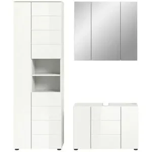 Höffner Badkombination   ¦ weiß ¦ Maße (cm): B: 157 H: 190