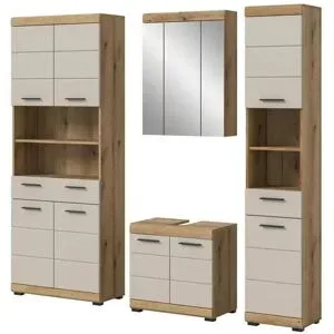 Höffner Badkombination  Schoonsee ¦ holzfarben ¦ Maße (cm): B: 201 H: 191