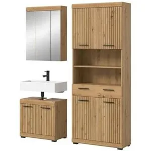 Höffner Badkombination   ¦ holzfarben ¦ Maße (cm): B: 149 H: 191