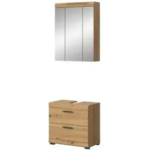 Höffner Badkombination   ¦ holzfarben ¦ Maße (cm): B: 60 H: 191