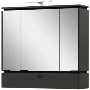 Höffner Spiegelschrank  Möhnesee ¦ grau ¦ Maße (cm): B: 79 H: 76 T: 26.0