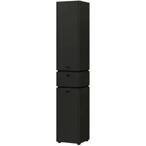 Höffner Hochschrank  Möhnesee ¦ grau ¦ Maße (cm): B: 34 H: 189 T: 34.0