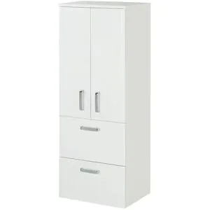 Höffner Midischrank  Bodensee ¦ weiß ¦ Maße (cm): B: 50 H: 130 T: 39.0
