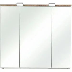 Höffner Spiegelschrank  Dreieckssee ¦ weiß ¦ Maße (cm): B: 80 H: 70