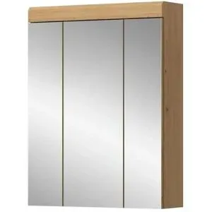 Höffner Badezimmerspiegelschrank SCHLOONSEE  Breite 60cm  3 Spiegeltüren  9 Fächer  6