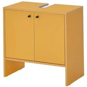 Höffner Waschbeckenunterschrank  Kaarster See ¦ gelb ¦ Maße (cm): B: 60 H: 60 T: 35.0