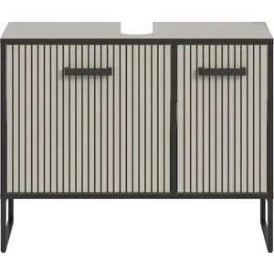Höffner Waschbeckenunterschrank   ¦ creme ¦ Maße (cm): B: 80 H: 63